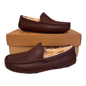 SOLD Ugg Australia Ascot Tan Brown Leather 5379 Men's Loafer Casual Warm Size 7